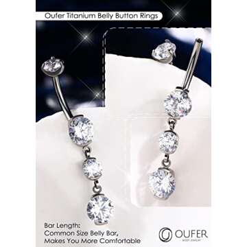 Stylish OUFER Titanium Belly Button Rings for Every Occasion