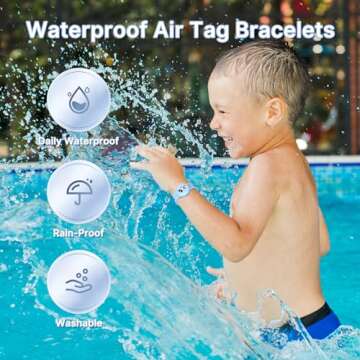 Waterproof AirTag Bracelets for Kids - 2 Pack of Fun Silicone Holders