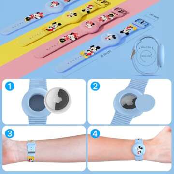 Durable Waterproof AirTag Bracelets for Kids - Set of 2