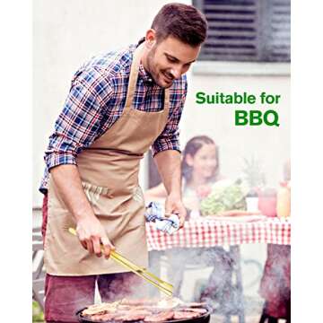 Professional Gold Stainless Steel Kitchen Tweezers Set