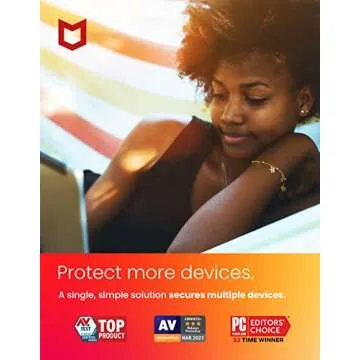 McAfee Total Protection | 3 Device | Antivirus Internet Security Software | VPN, Password Manager, Dark Web Monitoring | 1 Year Subscription | Download Code