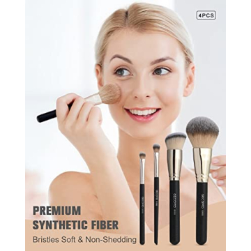 FERYES Large Travel Makeup Brush Holder with Quality Brushes