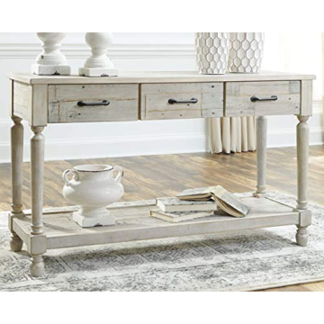 Ashley Shawnalore Farmhouse Sofa Table with Storage