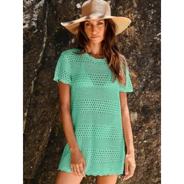 Stylish ANRABESS Women's Crochet Swim Cover Up for Summer