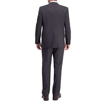 J.M. Haggar Men's Premium Stretch Classic Fit Suit Separates-Pants, Dark Heather Grey-Jacket, 48 Regular