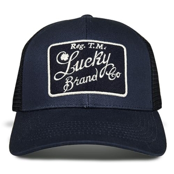 Lucky Brand Embroidered Patch Trucker Cap - Fashionable and Functional