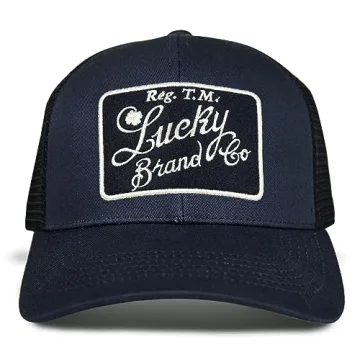 Lucky Brand Embroidered Patch Trucker Cap - Fashionable and Functional