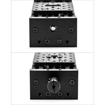 QWORK 4080U Z-axis Screw Slide Table Linear Actuator Kit, 7-7/8" High Precision Linear Module for Engraving Machines, Laser Printers, 3D Printer and DIY CNC Router Parts X Y Z Axis, 200mm Black