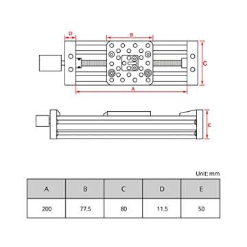 QWORK 4080U Z-axis Screw Slide Table Linear Actuator Kit, 7-7/8" High Precision Linear Module for Engraving Machines, Laser Printers, 3D Printer and DIY CNC Router Parts X Y Z Axis, 200mm Black