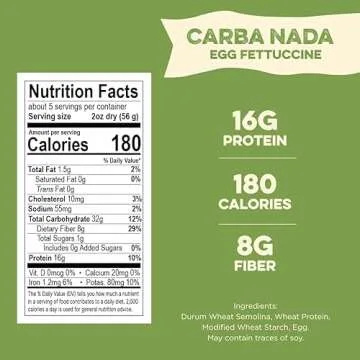 Al Dente Carba-Nada Egg Fettuccine Pack - Low-Carb Pasta