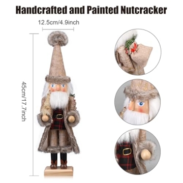 ArlinaL Santa Christmas Nutcracker 15 Inch Unique Holiday Decor