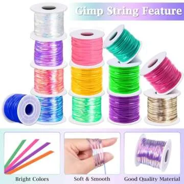 Cridoz Lanyard String Kit - 20 Rolls for DIY Crafts