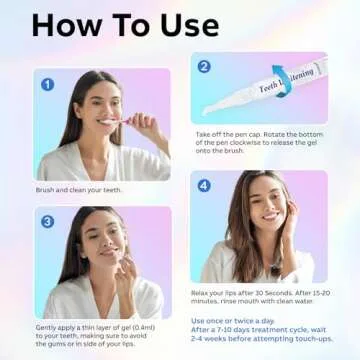 Teeth Whitening Pen 3 Pcs, Teeth whitening Gel Professionally Formulated, Teeth Whitening Essence Pen, 30+ Uses, Effective, Low Sensitivity, Mint Flavor.