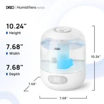 Dreo Humidifiers for Bedroom, 3L Top Fill 30H & 26dB Quiet Runtime for Large Room, Cool Mist Ultraso...