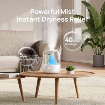 Dreo 3L Top Fill Quiet Humidifier for Home
