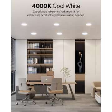 Sunco 6 Pack Adjustable Dimmable LED Recessed Downlights