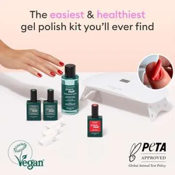 MANUCURIST Green Flash Premium LED Gel Nail Polish Kit - Vegan & Eco-Friendly