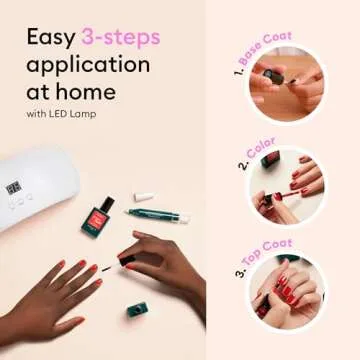 Vegan Green Flash LED Gel Nail Polish Kit - At Home Salon Quality