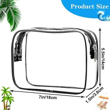 Kitchen GIMS Clear TSA Approved Toiletry Bag 4 Pack Small Cosmetic Bag Travel Toiletry Bag Quart Size Travel Bags for Toiletries Waterproof Carry On Toiletry Bag Travel Accessories