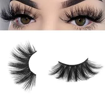 MIKIWI 25mm Faux Mink Lashes, 25mm Lashes, 6D Faux mink lashes, Faux Mink Eyelashes, Dramatic Lashes, 25mm Faux Mink Eyelashes (6D4-01)
