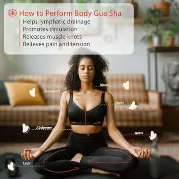 Rena Chris Stainless Steel Gua Sha and Acupuncture Pen, Manual Reflexology Tools for Muscle Tension and Pain Relief, Acupressure Pen and Gua Sha Set with Reflexology Chart, Easy to Use