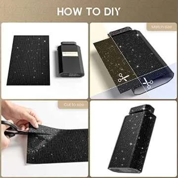 Lady Handheld Fan, Rechargeable Small Personal Fan with 3 Speeds Setting, Powerful Quiet Pull-out Portable Fan, Mini Cooling Desk Electric Fan Safe for Girls Woman Office School-Black Rhinestones