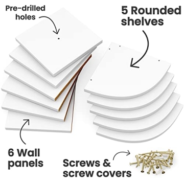 Greenco 5-Tier Corner Shelf - Stylish & Practical Storage Solution