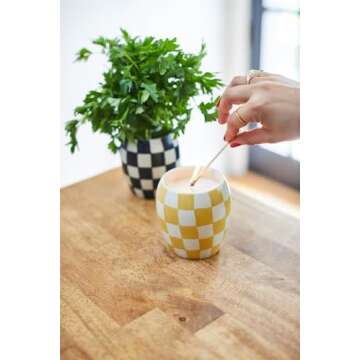 Paddywax Checkmate Artisan Hand-Poured Scented Candle, 11-Ounce, Golden Amber