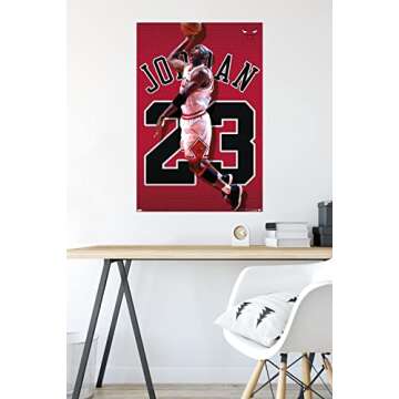 Trends International Michael Jordan - Jersey Wall Poster, 22.375" x 34", Unframed Version