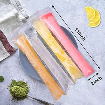200 PCS BPA Free Popsicle Molds - Easy to Use & Convenient