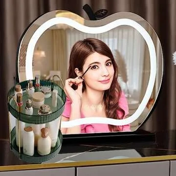 KOUHTIKA 360° Rotating Makeup Organizer for Vanity Spinning Organizer Bathroom Countertop Storage Cosmetic Display Cases for Perfume Skincare Organizer Large Capacity Makeup lotion Caddy(2pack,Green)
