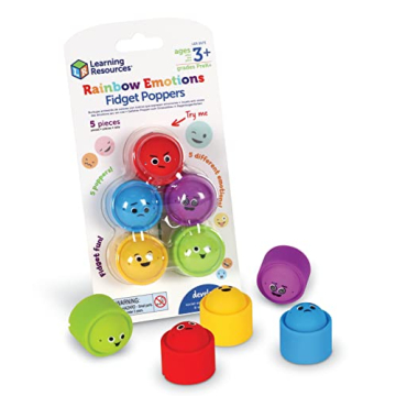 Learning Resources Rainbow Emotion Fidget Poppers - Sensory Toys for Social-Emotional Learning