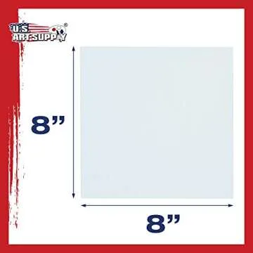 US Art Supply 8 X 8 inch Professional Artist Quality Acid Free Canvas Panel Boards for Painting 12-Pack (1 Full Case of 12 Single Canvas Board Panels)