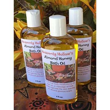 Almond Honey-Licious,Body Oil, Bath Oil,Moisturizing Body Oil,Natural Massage Oil,4 oz