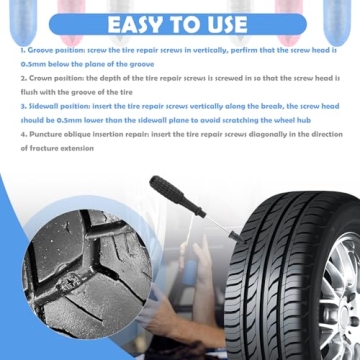 VKQTS 100PCS Tire Repair Kit for Quick Puncture Fix