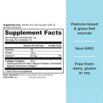 Ancient Nutrition Collagen Peptides, Collagen Peptides Powder, Vanilla Hydrolyzed Collagen, Supports...