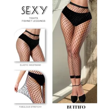 Buitifo Women Sexy Tights Fishnet Opening Leggings