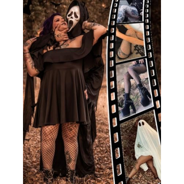 Buitifo Women Sexy Tights Fishnet Opening Leggings