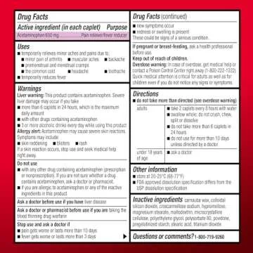 Amazon Basic Care Acetaminophen Extended-Release Pain Relief Tablets
