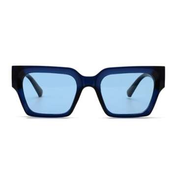 Ryan Simkhai Eyeshop MAX Polarized Sunglasses - Navy Blue, UV Protection, Scratch-Resistant Lenses