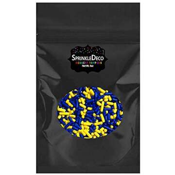 Blue and Yellow Edible Sprinkles for All Occasions