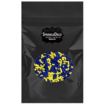 Blue and Yellow Edible Sprinkles for All Occasions