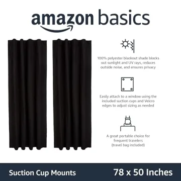 Portable Blackout Curtain Shades with Suction Cups