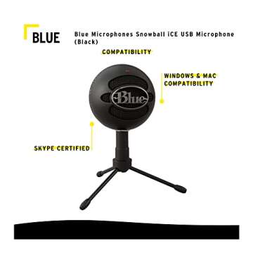 Blue Snowball iCE Microphone Bundle with Boom Arm & Filter