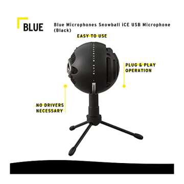Blue Snowball iCE Microphone Bundle with Boom Arm & Filter