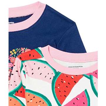 Amazon Essentials Unisex Kids' Snug-Fit Cotton Pajama Sleepwear Sets - Discontinued Colors, Pack of ...