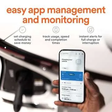 Generac Electric Vehicle (EV) Charger Level 2 Plus, 48 AMP - Quick Charge, Ultra Compact with 25 ft Cable - WiFi & Bluetooth App Management - Alexa & Google Home Comptabile - Energy Star/UL Certified