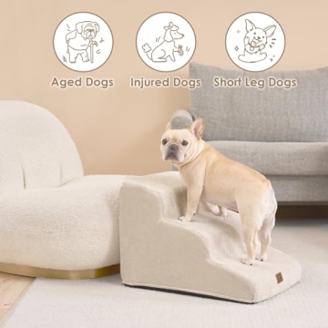 EHEYCIGA Curved Dog Stairs for Small Pets 15.7" H