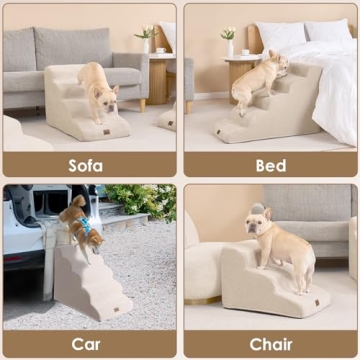 EHEYCIGA Curved Dog Stairs for Small Pets 15.7" H