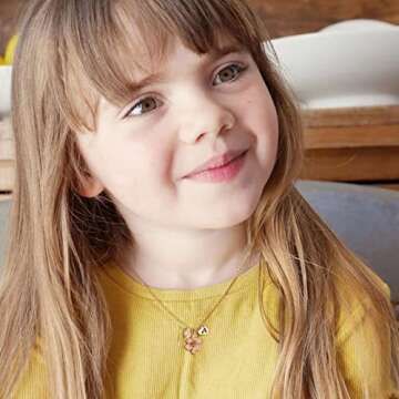 IEFLIFE Heart Initial A Necklace - Dainty Flower Girl Proposal Letter Necklace Gifts from Bride